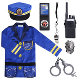 PROLOSO Police Officer Costumes Role Play Kit, Ages 3-6 Years