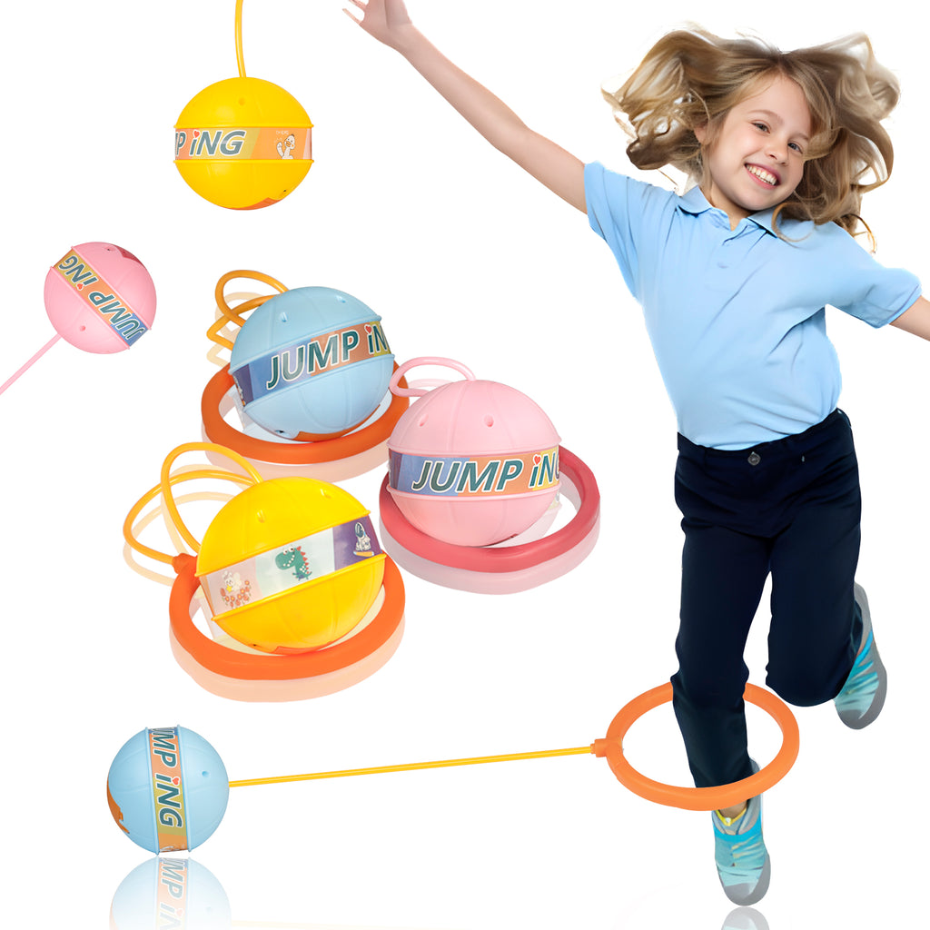 PROLOSO 3PCS Light up Ankle Skip Ball Flashing Swing Balls Sports Game Outdoor Glow in the Dark Skip It Adults Jumping Ring Kids School Recess