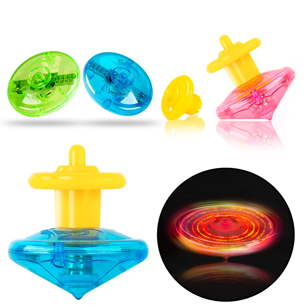 PROLOSO 100 LED-Leuchtkreisel – Bunte Blinkende Spinner Mit Gyroskop – Ideal Als Partygeschenk