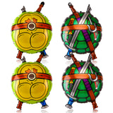 PROLOSO 4PCS Super Hero Cartoon Foil Balloon Kids Birthday Mylar Helium Balloons Set Superhero Theme Party Favors Supplies Decoration Photo Props