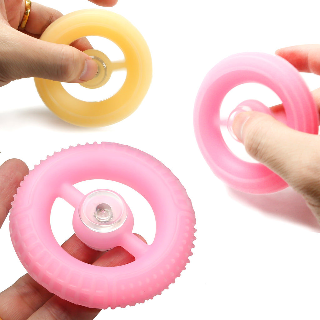 Spinning Gyroscope Rings PROLOSO Luminous Spinning Gyro Round Grip Ring Hand Strengthener Forea