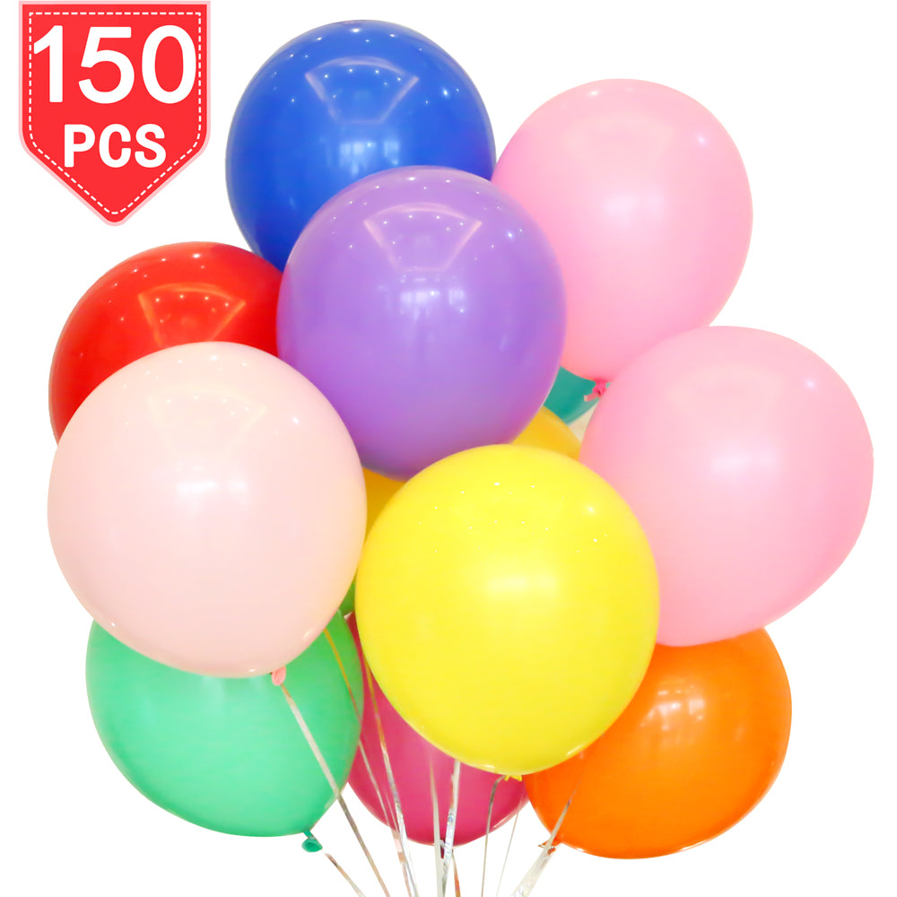 PROLOSO 150 Latex Balloons Assorted Colors 12 Inches Party Supplies