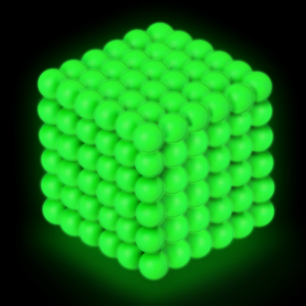 PROLOSO Glow in the Dark Buckyballs Magnetic Ball Sculpture Toys for Intelligence Development and Stress Relief (5mm Set of 216 Balls)