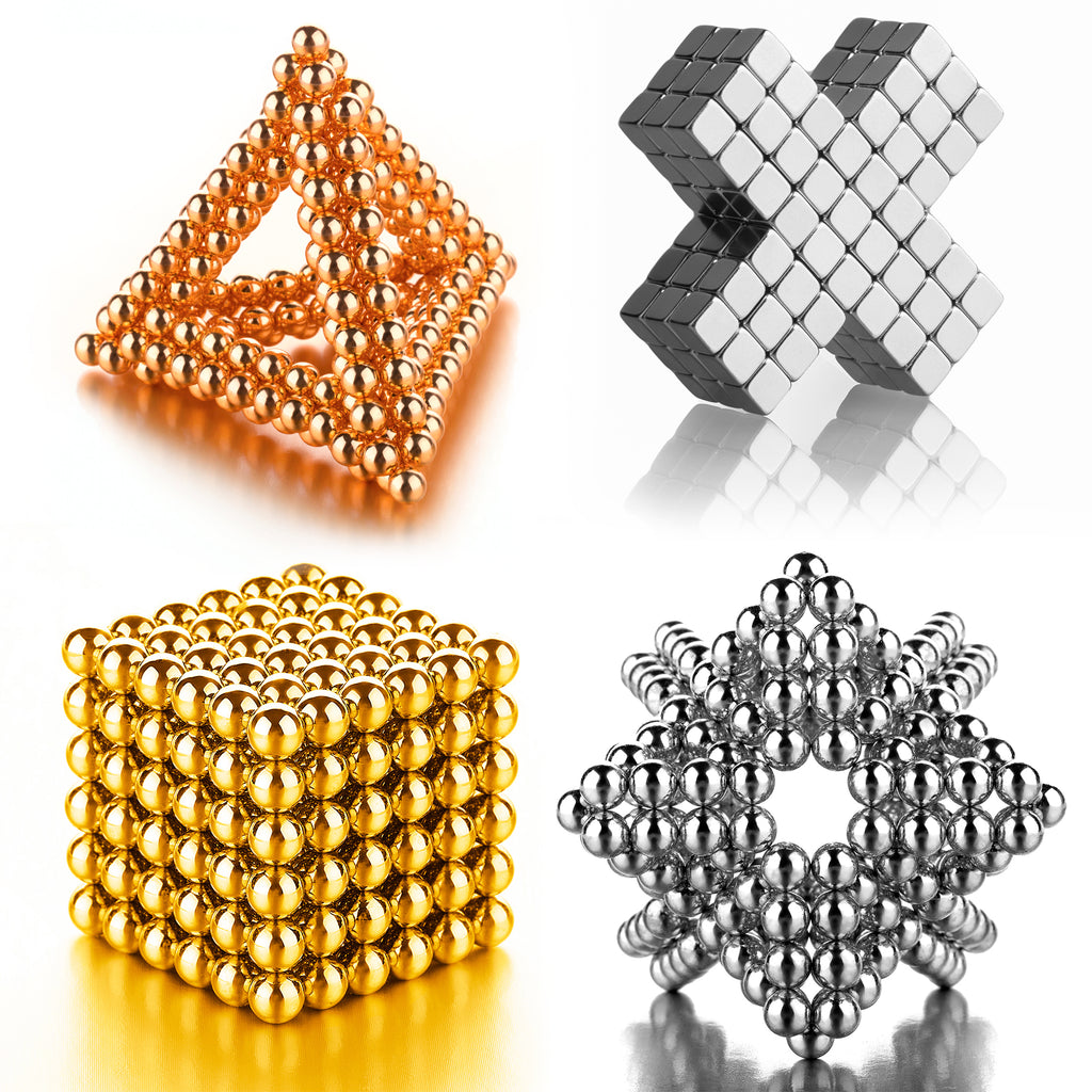 PROLOSO Magnetic Buckyballs Magic Cube Multi-use Blocks Toys for Intelligence Development and Stress Relief