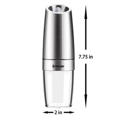 Electric Gravity Induction Pepper Grinder - Ceramic - Metal - Black -  Silver from Apollo Box