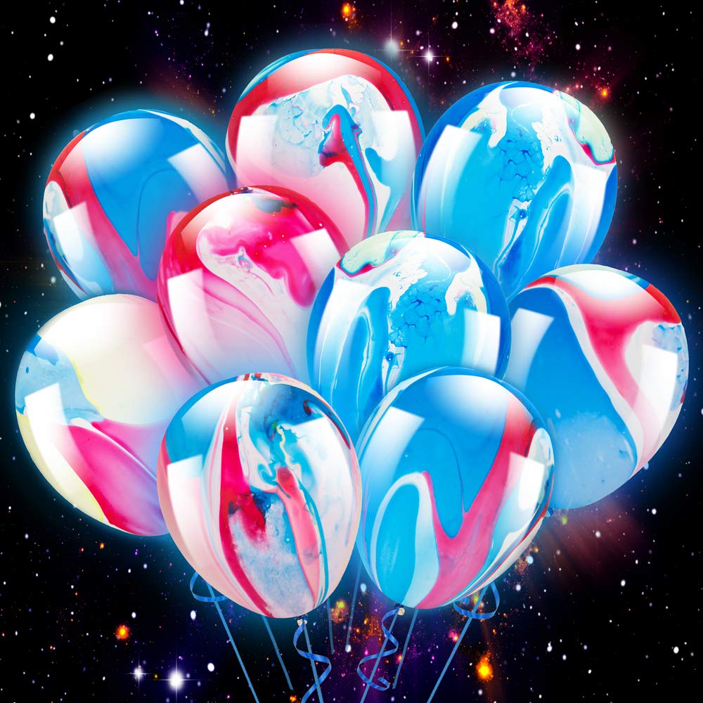 PROLOSO 20 Pcs LED Light Up Balloon Unicorn Pastel Jumbo Glow in the Dark Party Supplies
