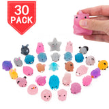 PROLOSO Squishy Fidget Toys Noctilucence Squeeze Animal Stress Relief 30 Pcs
