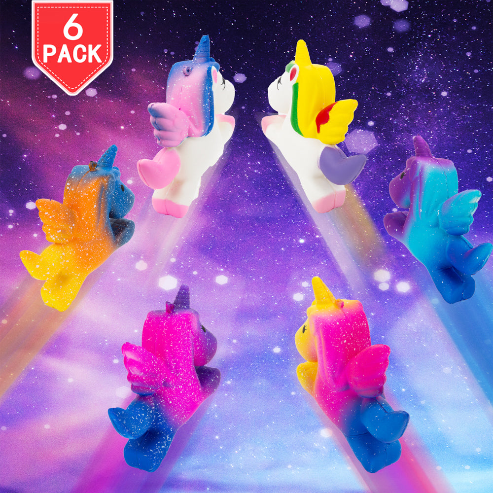 PROLOSO 6 Pack Squishy Fidget Toys Slow Rising Scented Unicorn Squeeze Stress Reliever