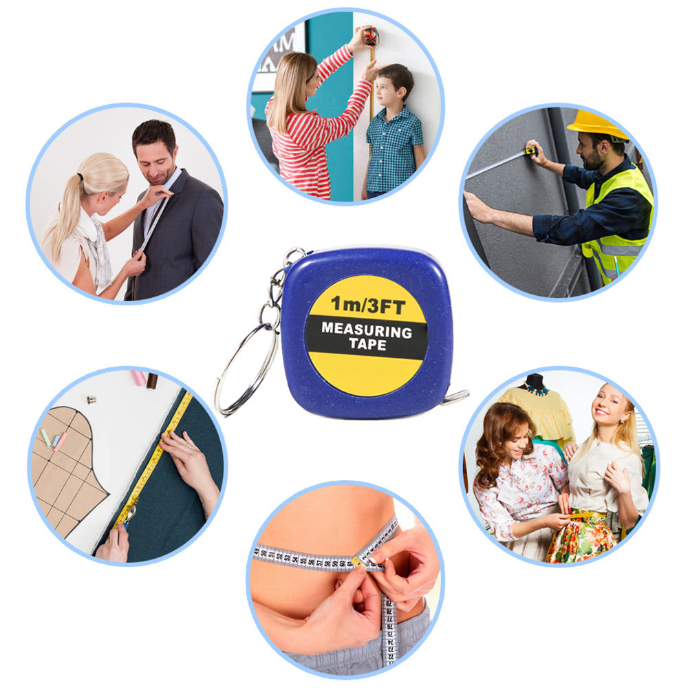 PROLOSO Tape Measure Keychains Retractable Measuring Tapes Party Favor