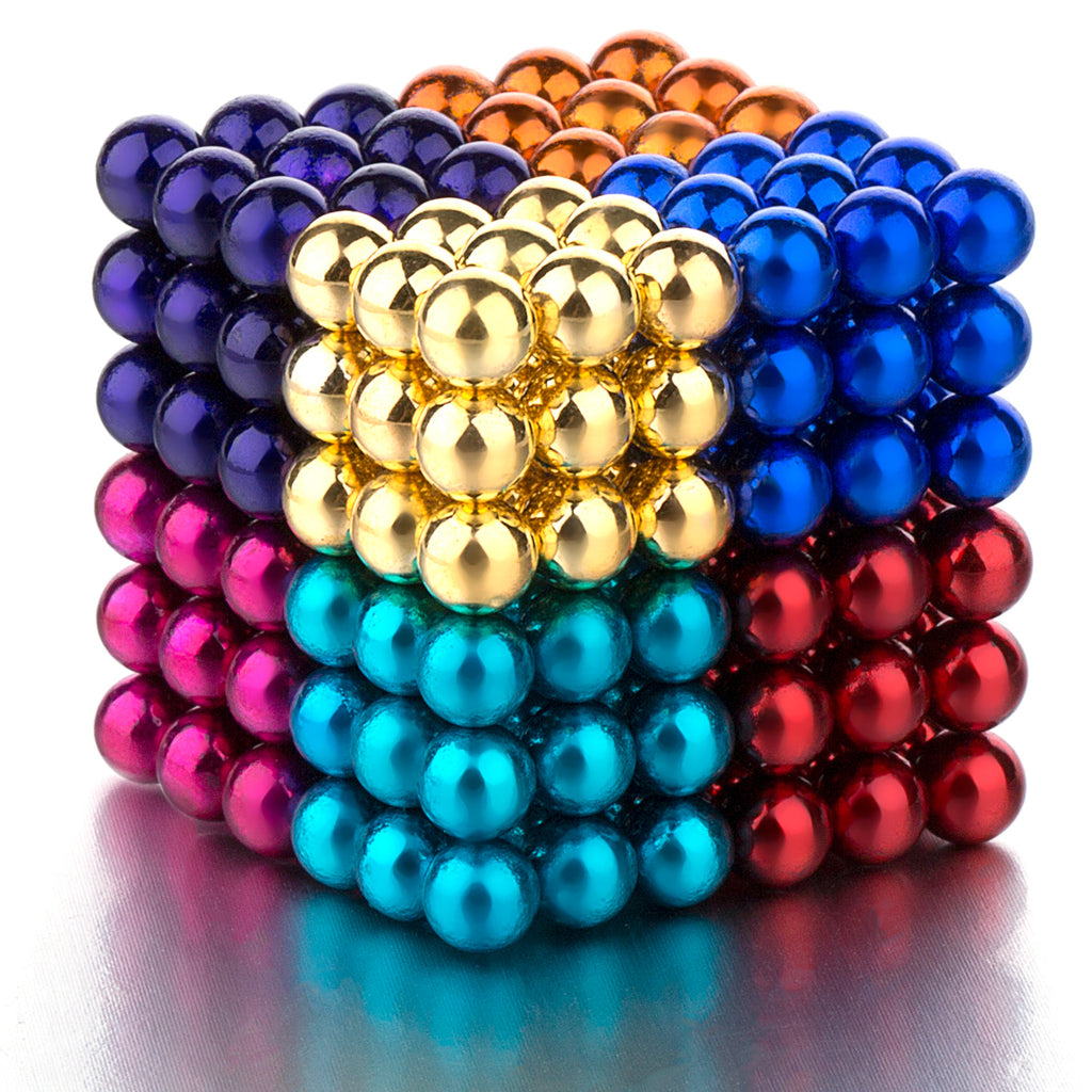 PROLOSO Buckyballs Magnetic Ball Sculpture Toys for Intelligence Development and Stress Relief (5MM Set of 216 Balls), 6/8 Colors